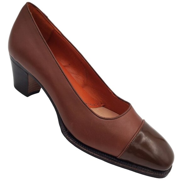 Carmina Shoemaker Women's 6 Brown Leather Cap-toe Dress Pumps Heels Shoes UK 3.5 - Picture 14 of 14